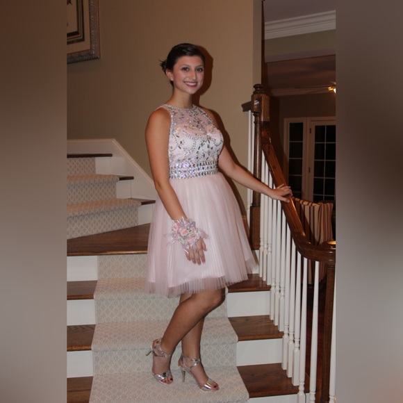 Short Pink Formal Dress - Picture 2 of 4